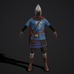 3D medieval guard clothing