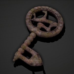 ancient medieval key 3D model