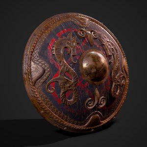 3D model viking shield