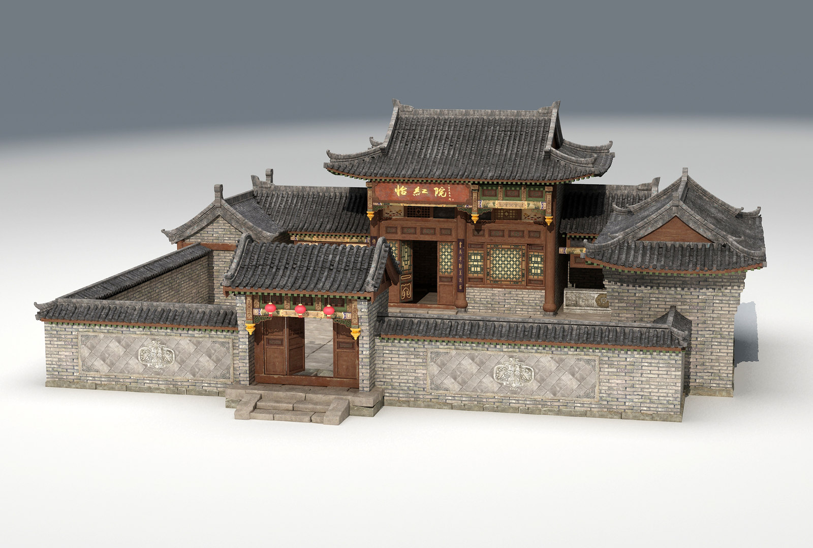 Chinese house 3D model TurboSquid 1623516