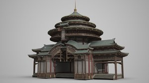 3D ancient japanese palace