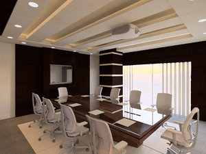 revit designed meeting room 3D model