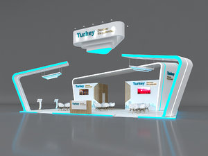 3D booth exhibit stand model