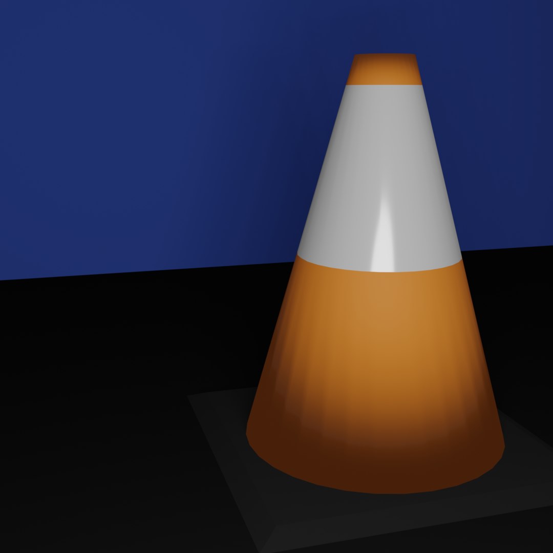 Free lowpoly traffic cone 3D TurboSquid 1624360