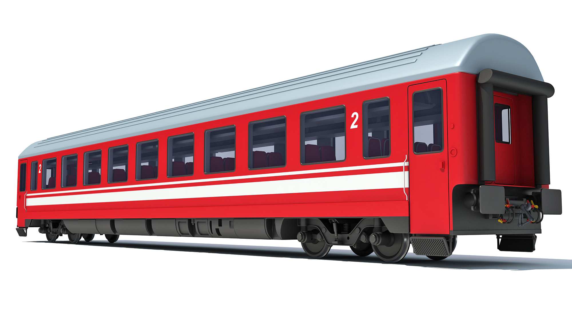 3d Model Train Passenger Car Turbosquid 1624457