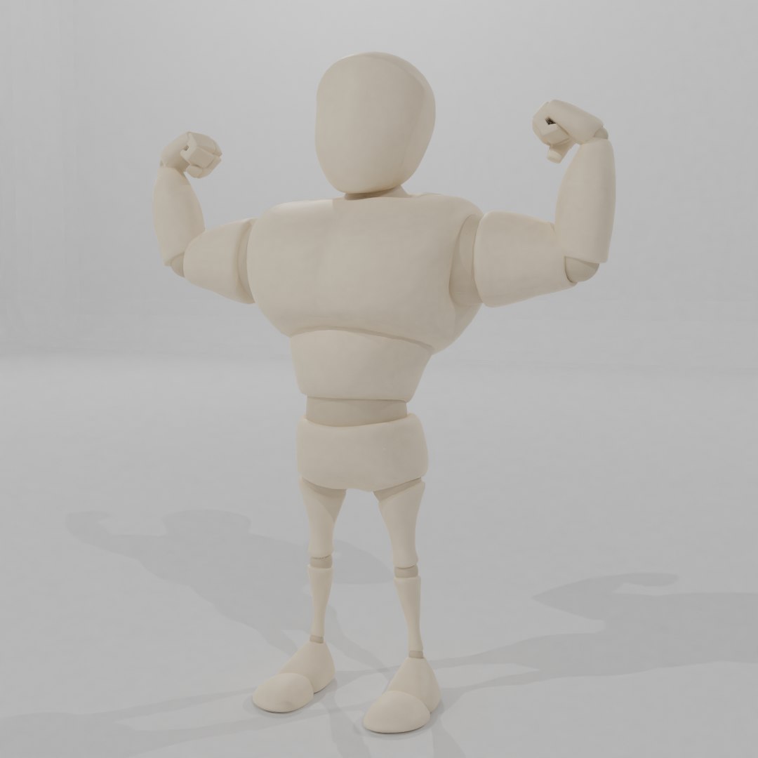 Free rig beefy character blender 3D model TurboSquid 1624693