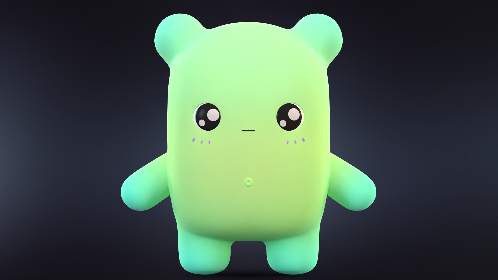 3D cute cartoon monster alien - TurboSquid 1624687