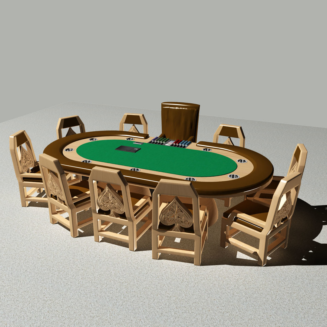 Poker table 3D TurboSquid 1624826
