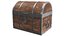 3D real old wooden chest model