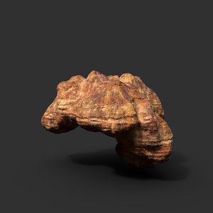 3D desert rock polys cave