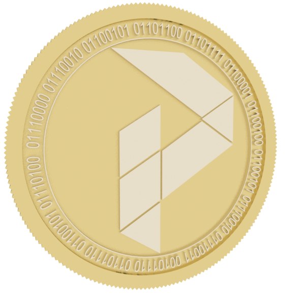 pure gold coin 3D