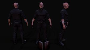 people priest character 3D model