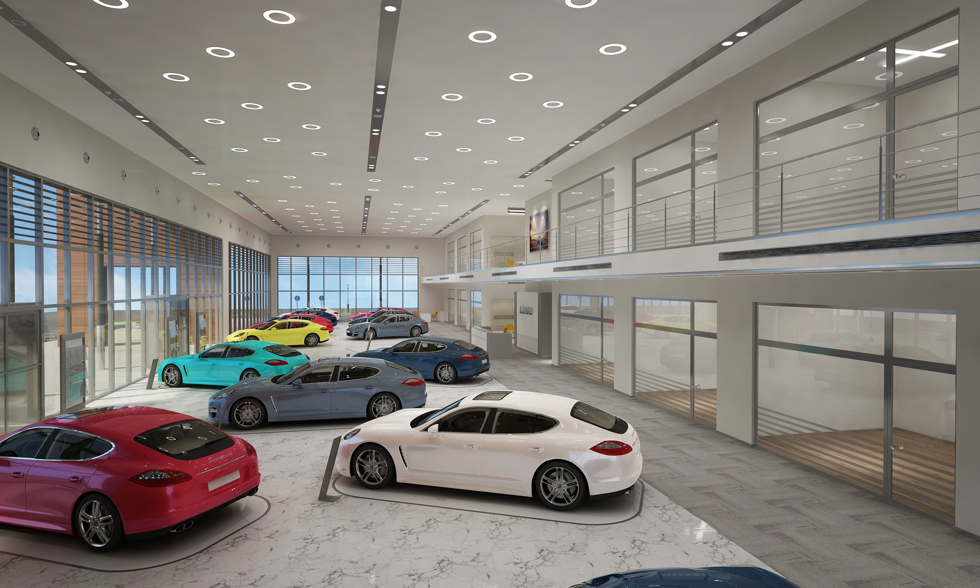 Car dealership supermarket building 3D model TurboSquid 1625311