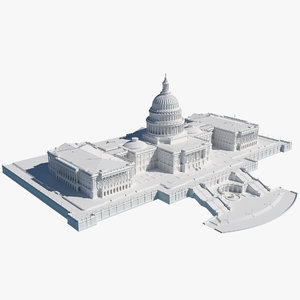 united states capitol building 3d max