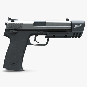 3d model gun usp45 match