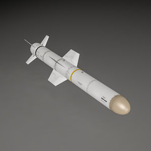 3D agm-84d harpoon anti-ship missile model