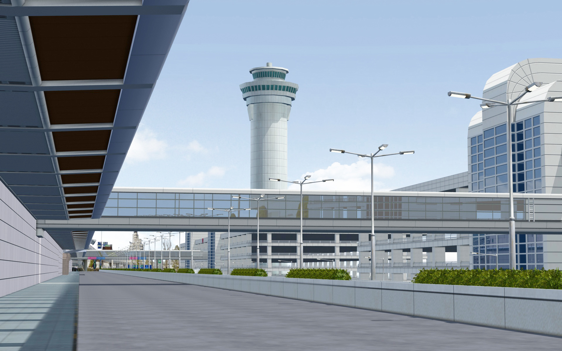 Japan airport terminal exterior model TurboSquid 1625487