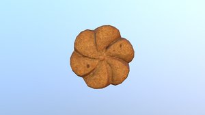 cookie chocolate 01 modeled 3D model