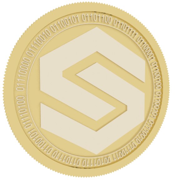 shieldcure gold coin 3D model