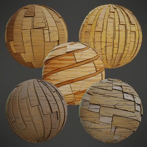 Stylized PBR Wood Planks Textures