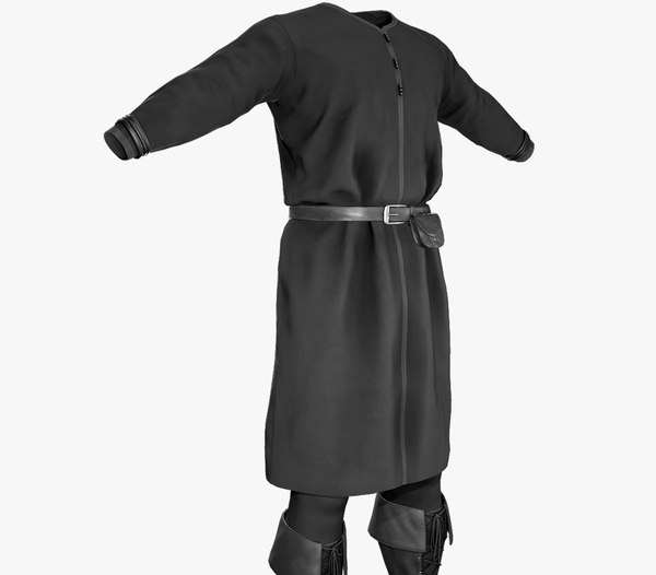 black medieval outfit model