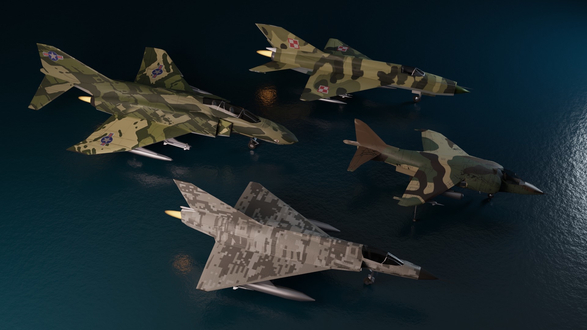 3D model cold war fighters set TurboSquid 1626263