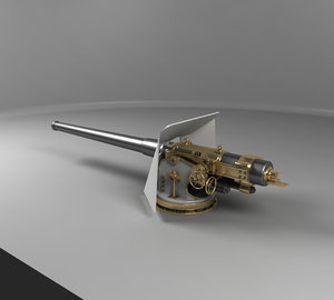 naval gun canet 3D model