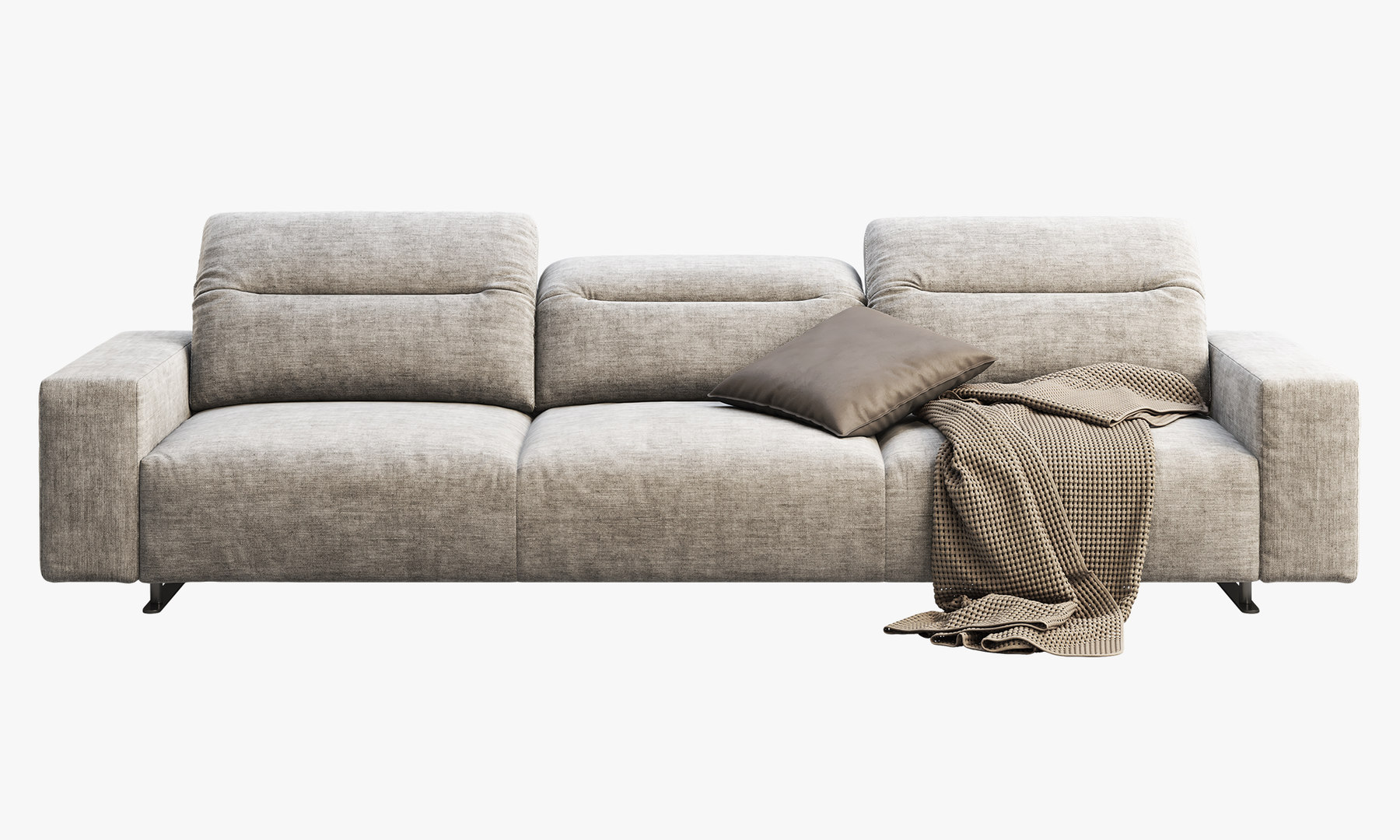 boconcept leather sofa blsck 3 seater