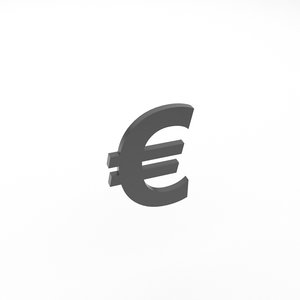 3D euro sign model