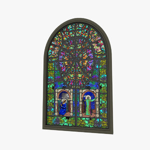 3d model stained glass window
