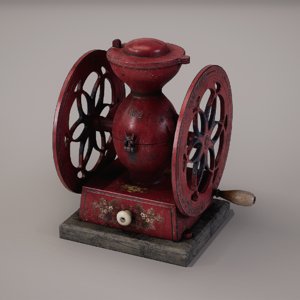 3D vintage coffee grinder