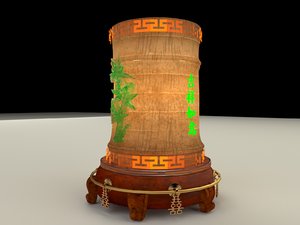 chinese bamboo pencil holder 3D model