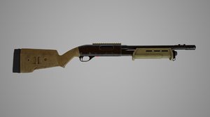 3D shotgun gun model