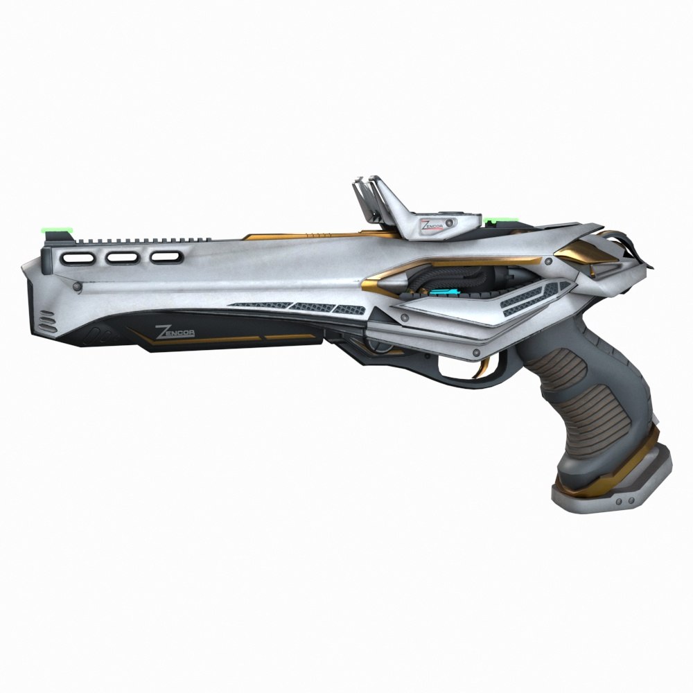 3D science fiction pistol - TurboSquid 1627159