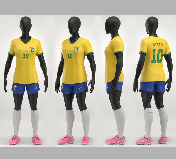 3D women soccer model