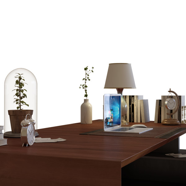 Arbeitstisch Aus Holz 3D Modell TurboSquid 1627260