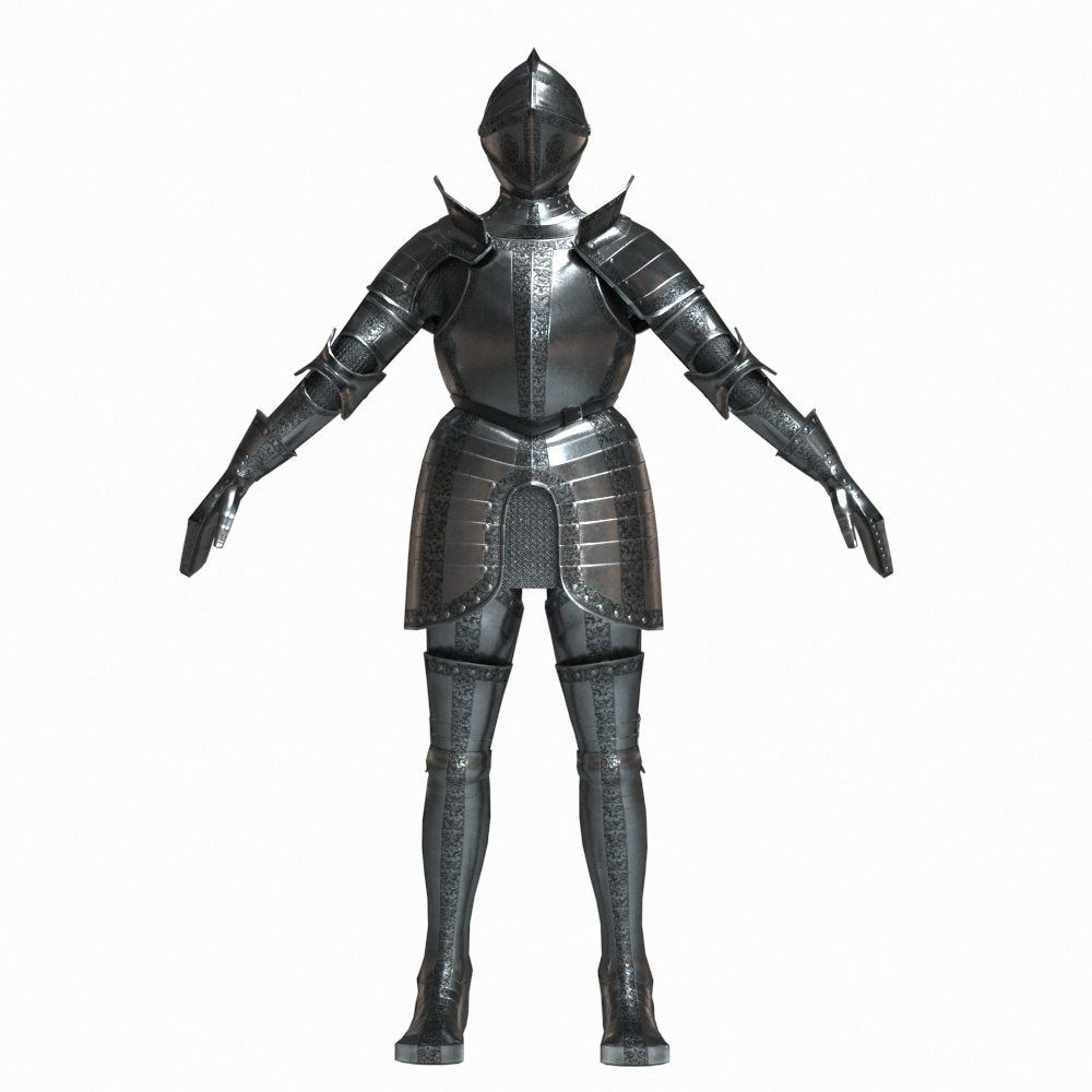 Knight armor 3D model - TurboSquid 1627288