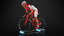 3D model bicyclist riding tacx galaxia