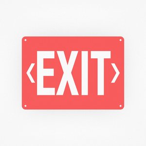 3D model exit sign