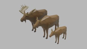 3D moose family