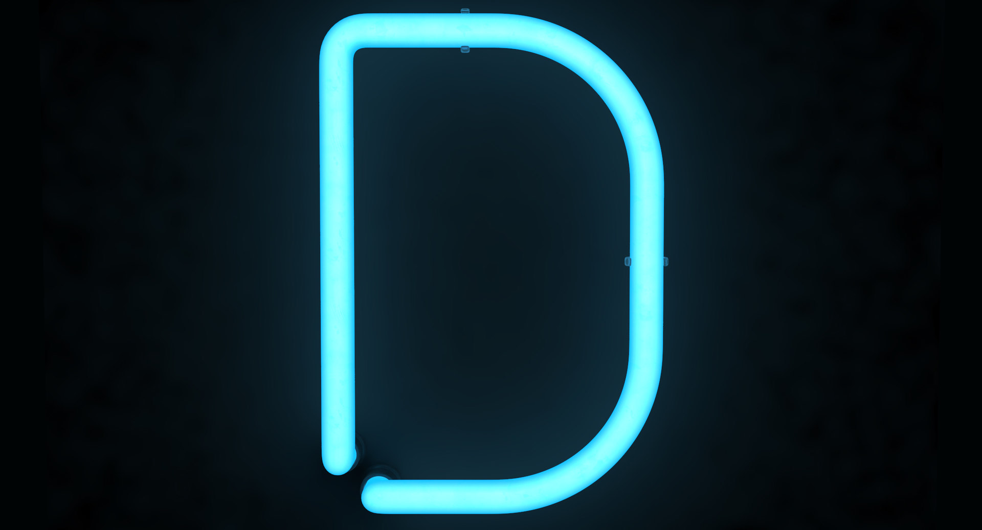 3D neon letter d light model - TurboSquid 1627551