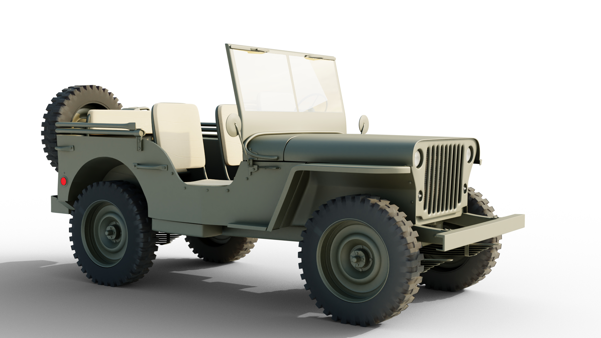 Jeep willy modelled 3D - TurboSquid 1627966