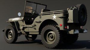 jeep willy modelled 3D