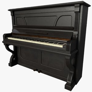 3D old piano