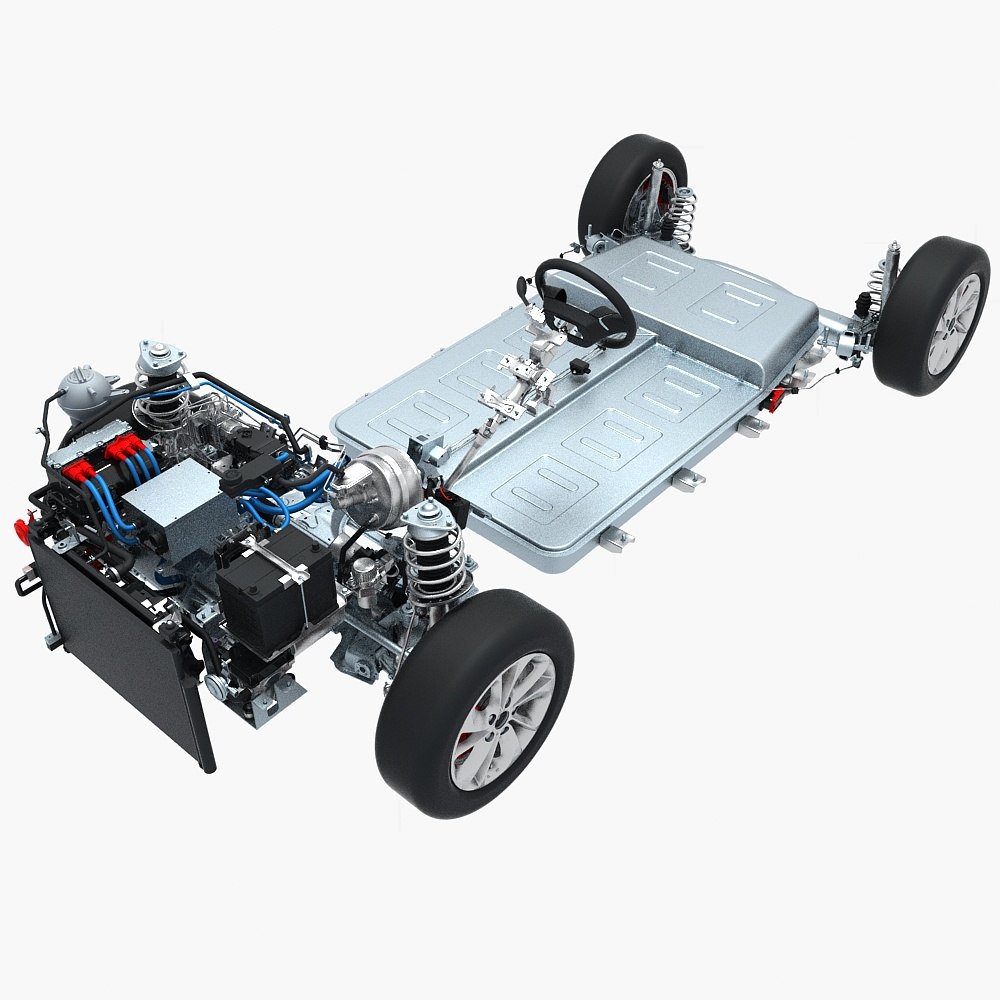 Electric car chassis 3D model TurboSquid 1628171