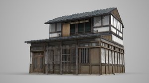 3D ancient japanese houses model