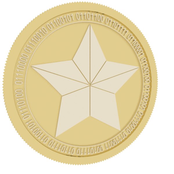 tokenstars gold coin 3D model
