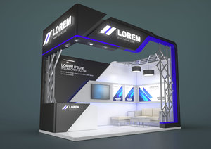 exhibition stand 6x3m 3D