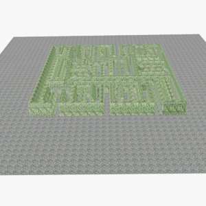 3D model hedge maze