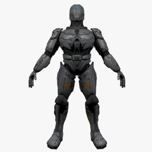 3D robot character model